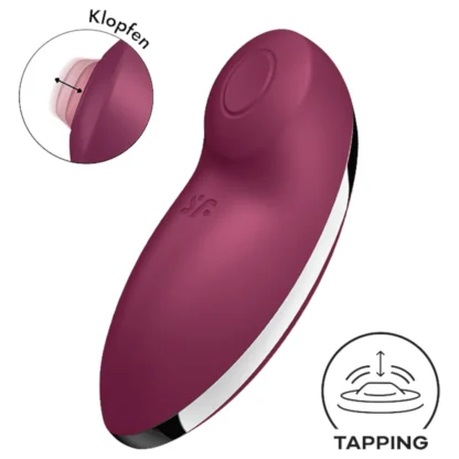 Satisfyer Tap & Climax 2 - 2v1 klitorálny stimulátor a vibrátor - červený