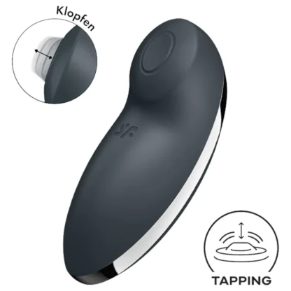 Satisfyer Tap & Climax 2 - vibrátor na klitoris a stimulátor - 2v1, sivý