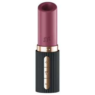 Satisfyer - klitorálny vibrátor s tlakovými vlnami v tvare rúžu - čierny