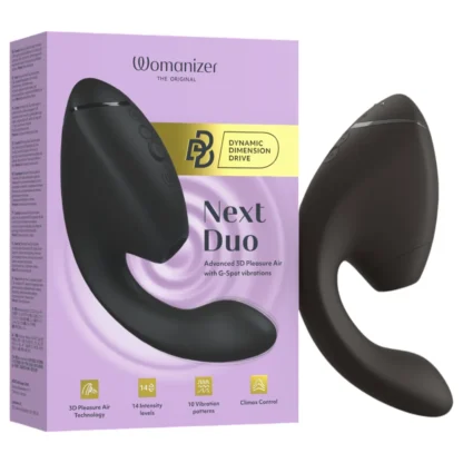 Womanizer Next Duo - 2v1 vibrátor na bod G (čierny)