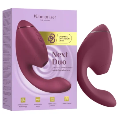 Womanizer Next Duo - 2v1 vibrátor na bod G (ružový)