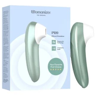Womanizer Pro - stimulátor klitorisu s tlakovými vlnami (zelený)