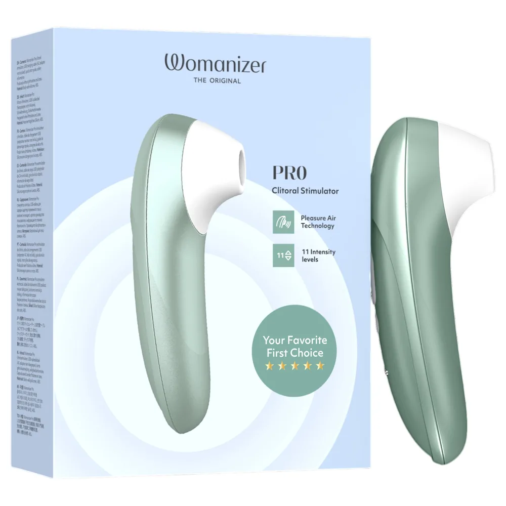 Womanizer Pro - stimulátor klitorisu s tlakovými vlnami (zelený)