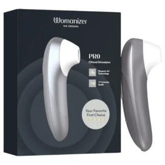Womanizer Pro - stimulátor klitorisu s tlakovými vlnami (sivý)