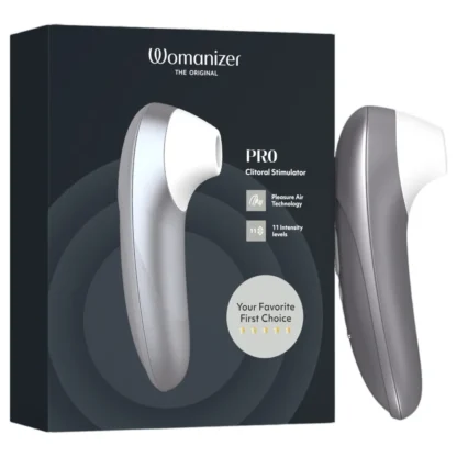 Womanizer Pro - stimulátor klitorisu s tlakovými vlnami (sivý)