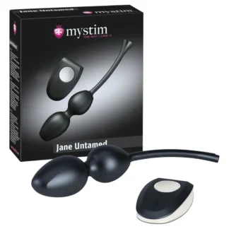 mystim Jane Untamed - vibračné gejšine guličky duo (čierne)