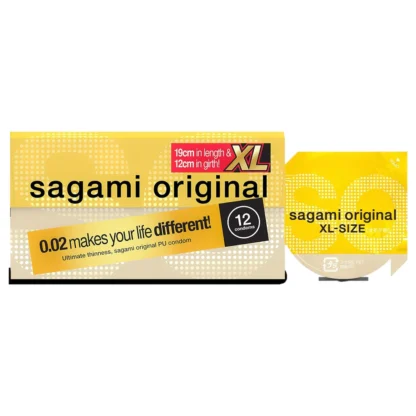 Sagami Original 0,02 XL - kondóm - extra veľký - 61mm - 12ks
