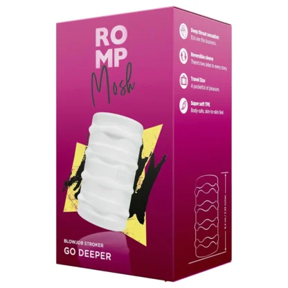 ROMP Mosh - flexibilný cestovný masturbátor (priehľadný)