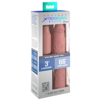 Pipedream - X-TENSION Elite 3 - nastaviteľný návlek na penis (telovej farby)