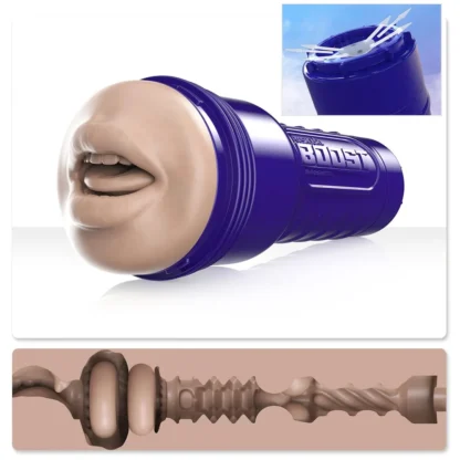 Fleshlight Boost Blow - ústny masturbátor - realistický tvar - naturálny