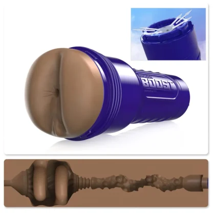 Fleshlight Boost Blast - realistický anál masturbátor - hnedý