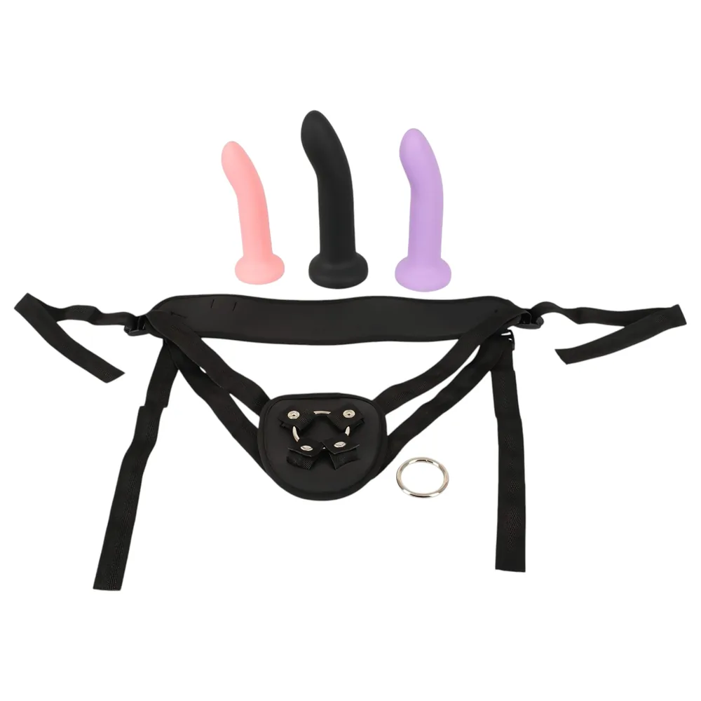 You2Toys - pripínací dildá set - čierny
