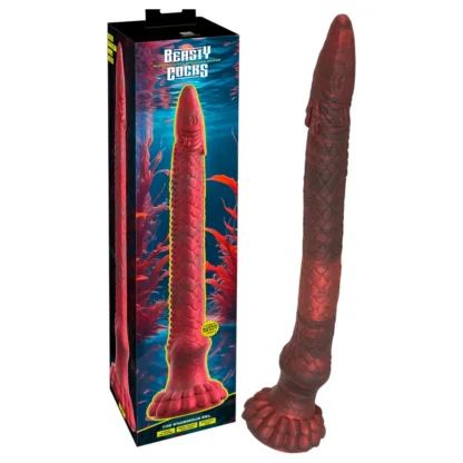 Beasty Cocks The Enormous Eel - obrovský úhor dildo (červené)
