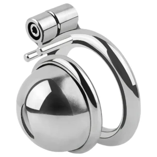 fetish collection - mini klietka na penis s 3 vymeniteľnými krúžkami na miešok (strieborná)