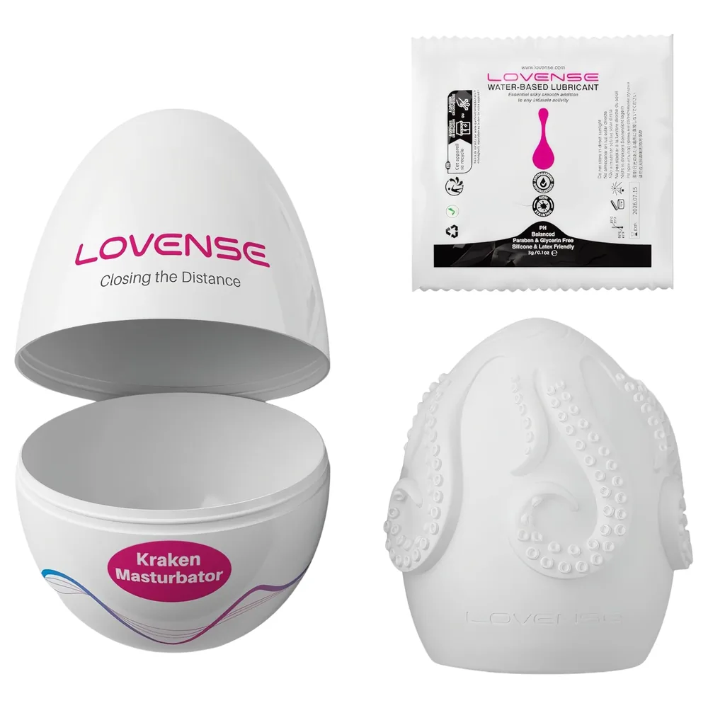 LOVENSE Kraken - masturbačné vajíčko - 1 ks (biele)