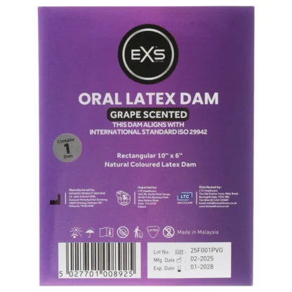 EXS hroznový lízací obrúsok - latexový ochranný obrúsok (1 ks)