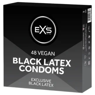 EXS Black - čierny kondóm (48 ks)
