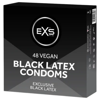 EXS Black - čierny kondóm (48 ks)
