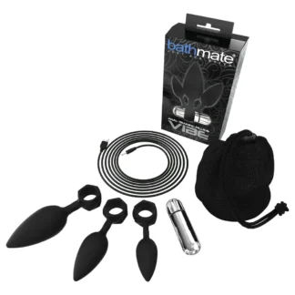 Bathmate Anal Training Plugs Vibe - vibračná sada análnych plugov (čierna)