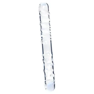 Clarity - sklenené dildo obojstranné - priehľadné