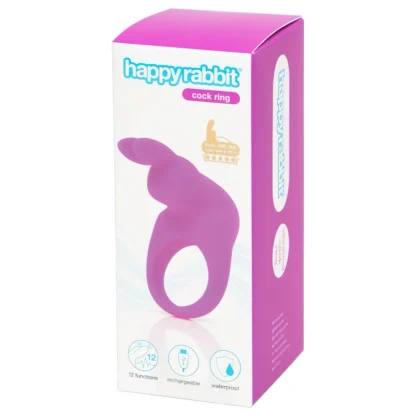 Happyrabbit - vibračný erekčný krúžok - dobíjací - fialový
