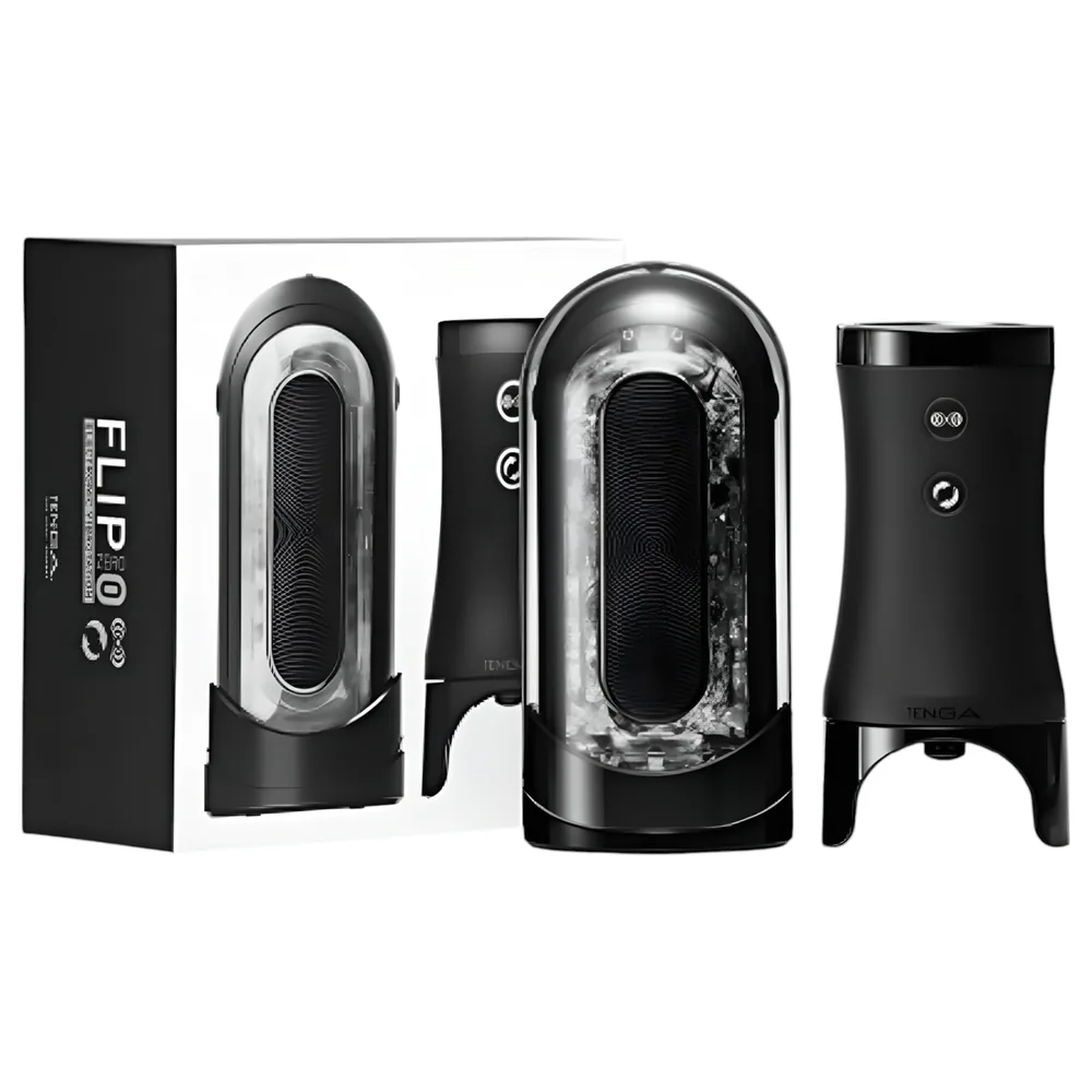 TENGA Flip 0 Electronic - automatický masturbátor - čierny