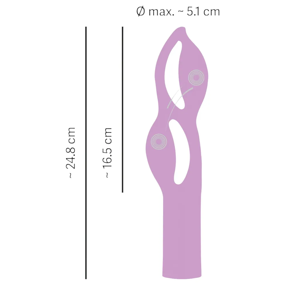 You2Toys Fabulous - nabíjateľný dvojmotorový vibrátor (fialový) – Obrázok 8