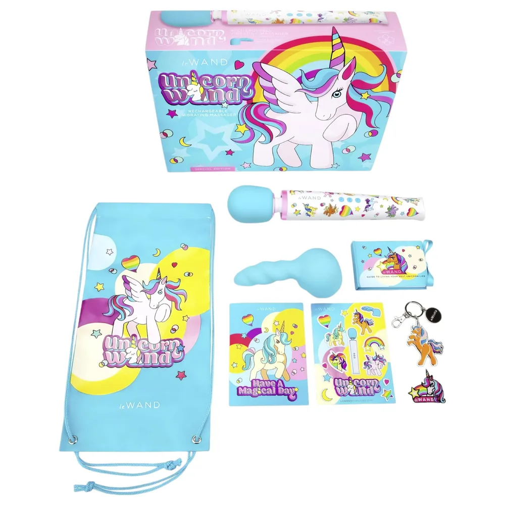 le Wand Unicorn - masážny vibrátor set (dúhový) – Obrázok 2