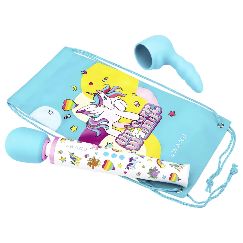 le Wand Unicorn - masážny vibrátor set (dúhový) – Obrázok 3