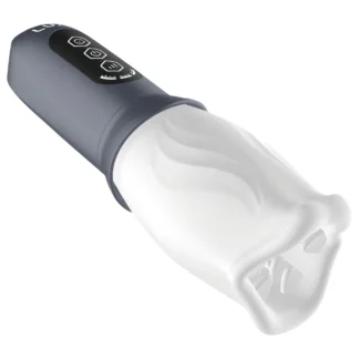 LUX Active First Class - automatický masturbátor s rotačnou hlavou - biely/sivý