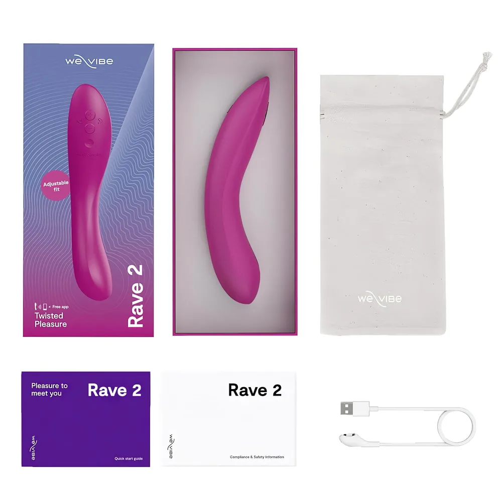 We-Vibe Rave 2 - vibrátor na bod G ovládaný aplikáciou (ružový) – Obrázok 8
