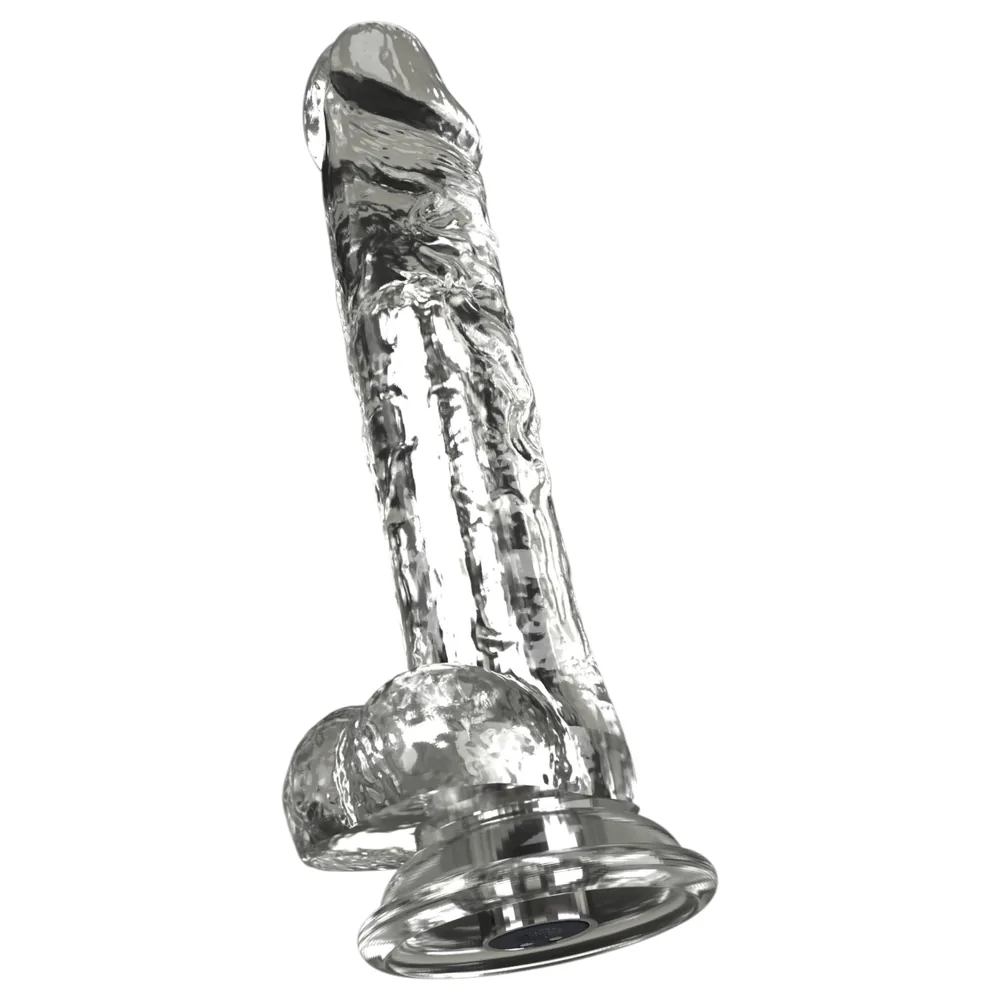 Crystal - Vibrátor s prísavkou (priehľadný)
