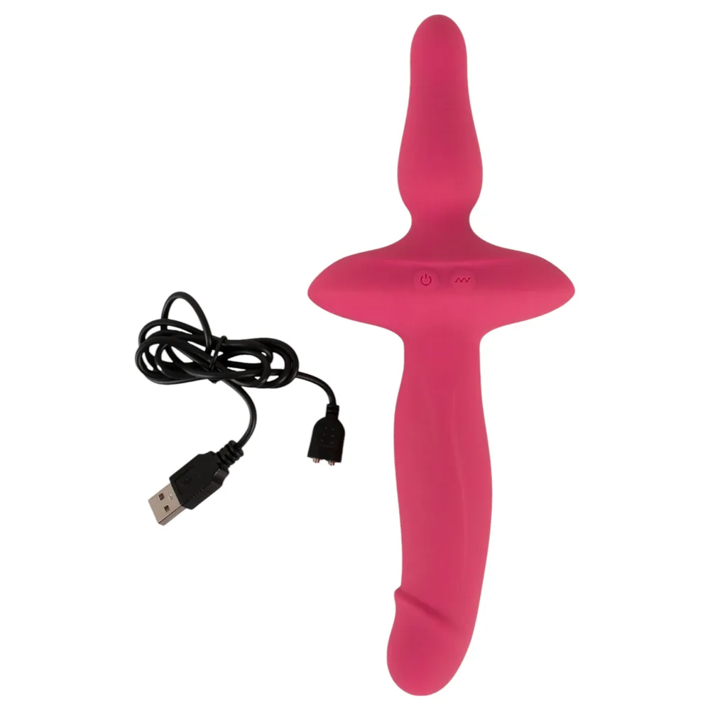 Couples Choice - vibrátor a análny plug 2v1 - ružový – Obrázok 5