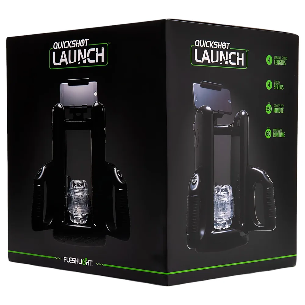 Fleshlight - masturbátor adaptér - Quickshot Launch - čierny – Obrázok 2