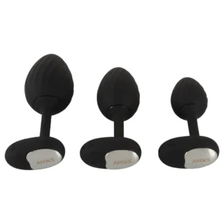 ANOS - vibračné análny kolík set - čierny