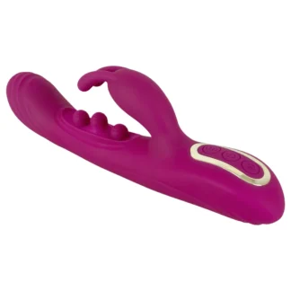 Javida - vibrátor s guľôčkami a stimulátorom klitorisu - fialový
