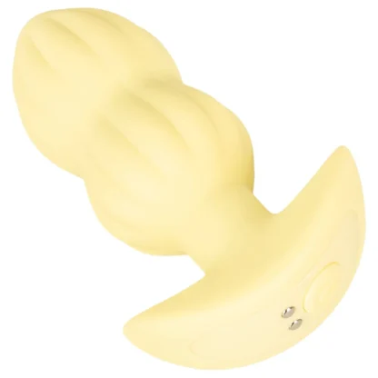 Cuties Mini - análny vibrátor s výstupkami - žltý
