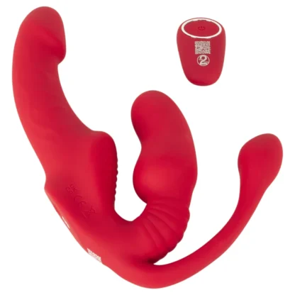 You2Toys Strapless - nasadzovací 3-ramenný vibrátor (ružový)