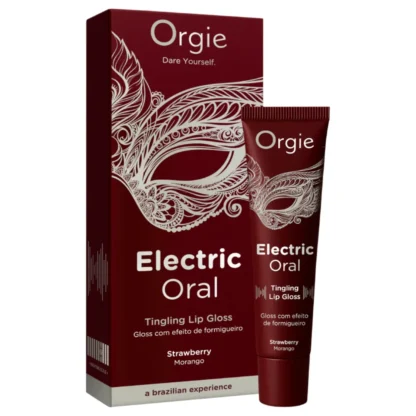 Orgie Electric Oral - lesk na pery s brniacim účinkom - jahoda (10 ml)
