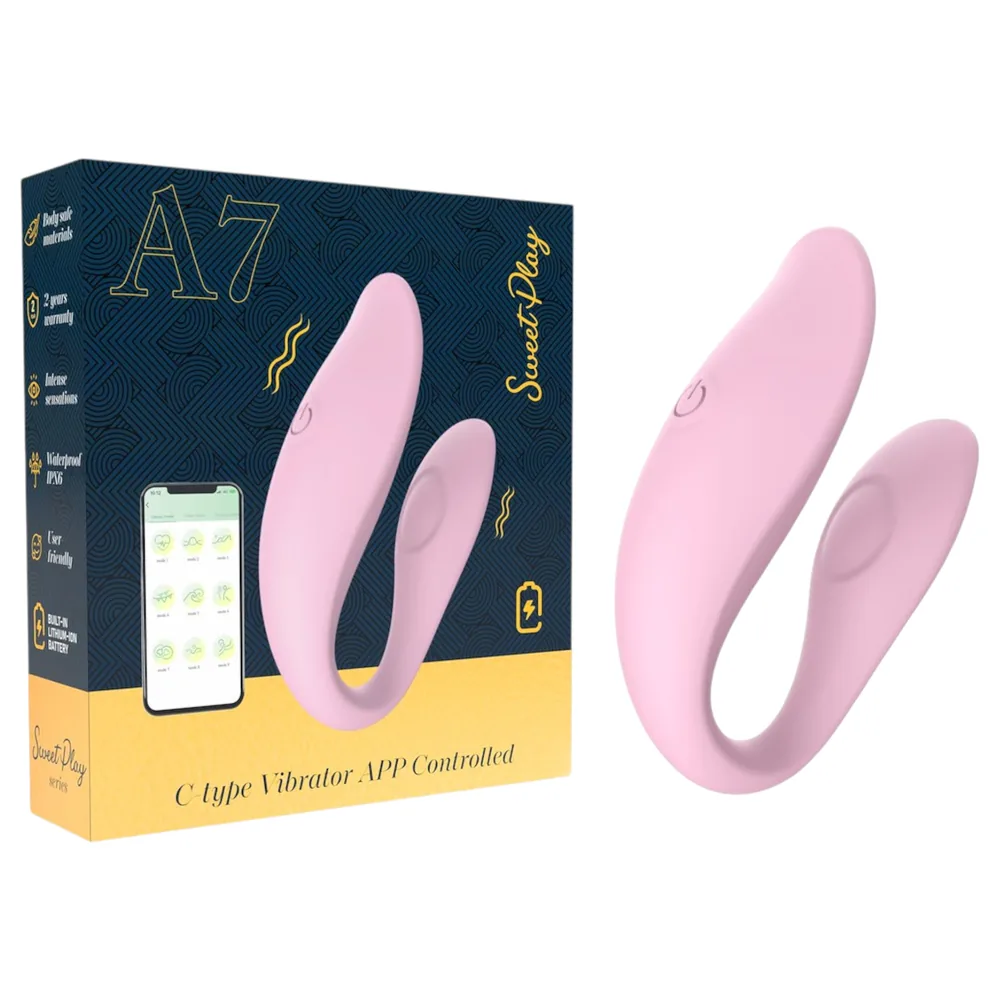Sweet Play - Vibračný pár vibrátor ovládaný aplikáciou (ružový)