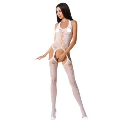 Passion BS059 - sieťovaný set - biela - S-L