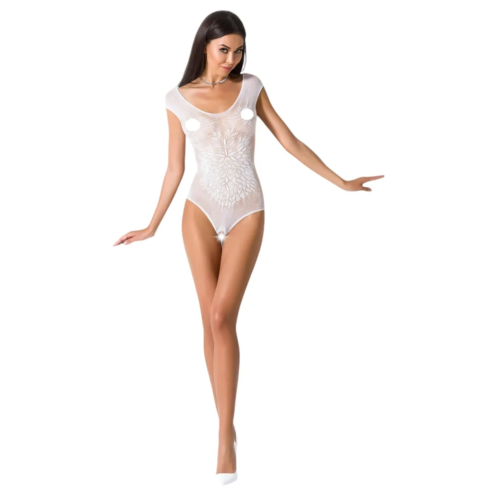 Passion - otvorené sieťované body - biele - S-L