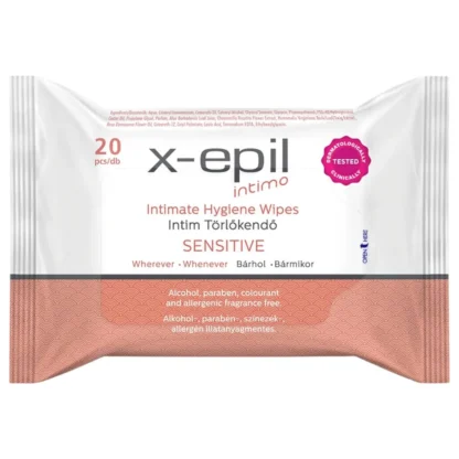 X-Epil Intimo Sensitive - intímne vlhčené obrúsky - 20 ks