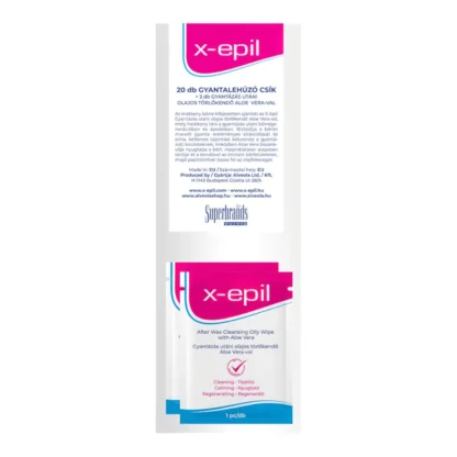 X-Epil - depilačné textilné pásiky 20 ks + olejové obrúsky 2 ks