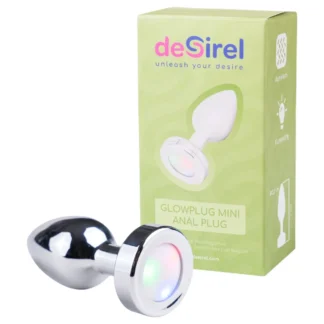 Desirel GlowPlug - análny kolík svietiaci - malý - strieborný