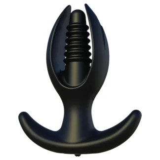 Kangvo - magnetický nafukovací análplug s vrúbkami (čierny)