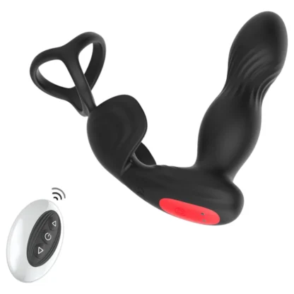 Mroow - prsteňový vibrátor na prostatu (čierny)