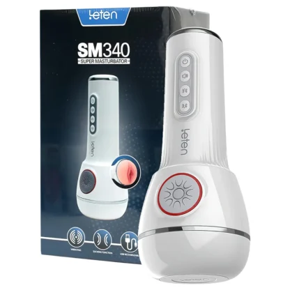Leten SM340 - masturbátor s vibráciou a saním - akumulátor, zvukový