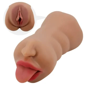 Crazy Bull - masturbátor ústa a vagína - realistický - telová farba