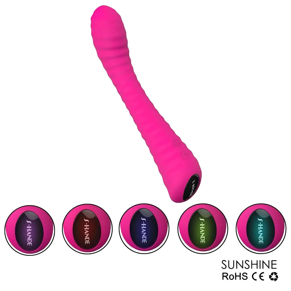 Sex HD Sunshine - vibrátor na bod G - akumulátorový, ryhovaný, ružový – Obrázok 4